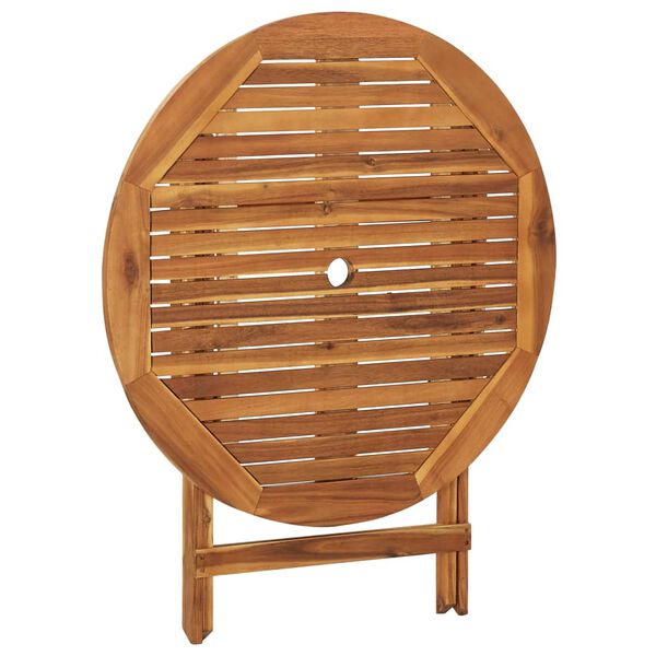 vidaXL Comedor de jardín plegable 5 piezas de madera maciza de acacia