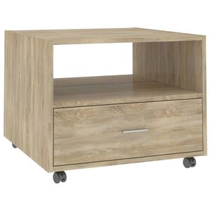 vidaXL Mesa de centro madera de ingenier&iacute;a roble Sonoma 55x55x40 cm