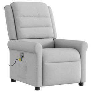 vidaXL Sill&oacute;n de masaje reclinable de tela gris nube