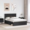 vidaXL Estructura de cama Negro 140 x 200 cm Madera de pino macizo