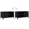 vidaXL Mueble para discos de vinilo Roble Negro 84,5 x 38 x 48 cm
