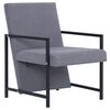vidaXL Sill&oacute;n con patas cromadas de tela gris claro