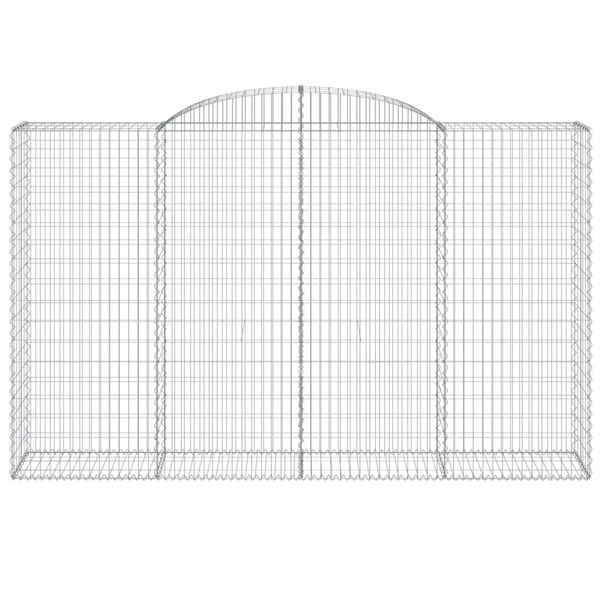 vidaXL Cestas de gaviones 12 uds forma de arco hierro 300x50x180/200cm