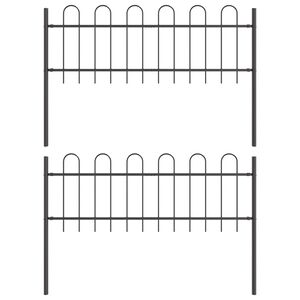 vidaXL Valla de Jard&iacute;n BOXTEL 2 uds. 3,4 x 0,6 m Gris