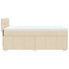 vidaXL Cama box spring con colch&oacute;n tela color crema 80x200 cm