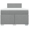 vidaXL Cama box spring con colch&oacute;n tela gris claro 120x190 cm