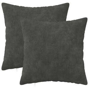 vidaXL Coj&iacute;n HEERLEN 2 uds. Gris antracita Microfibra de forro polar