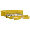 vidaXL Sof&aacute; cama nido con cajones terciopelo amarillo 100x200 cm
