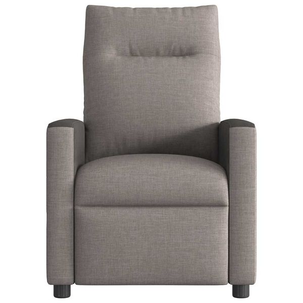 vidaXL Sill&oacute;n reclinable de tela gris taupe