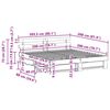 vidaXL Estructura de cama Marr&oacute;n 200 x 200 cm Madera de pino macizo