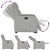 vidaXL Sill&oacute;n el&eacute;ctrico reclinable elevable de tela gris nube