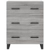 vidaXL Aparador alto madera contrachapada gris sonoma 69,5x34x180 cm