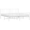 vidaXL Estructura cama sin colch&oacute;n con estribo metal blanco 193x203 cm