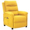 vidaXL Sill&oacute;n de masaje de tela amarillo claro