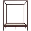 vidaXL Estructura de cama dosel 2 cajones pino marr&oacute;n oscuro 180x200cm