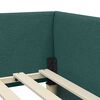 vidaXL Estructura de Cama Esquina con Colch&oacute;n 2 pcs Verde tela