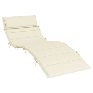 vidaXL Coj&iacute;n de tumbona de tela Oxford color crema 180x60x4 cm