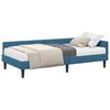 vidaXL Estructura de Cama Esquina con Colch&oacute;n 2 uds. Azul Terciopelo
