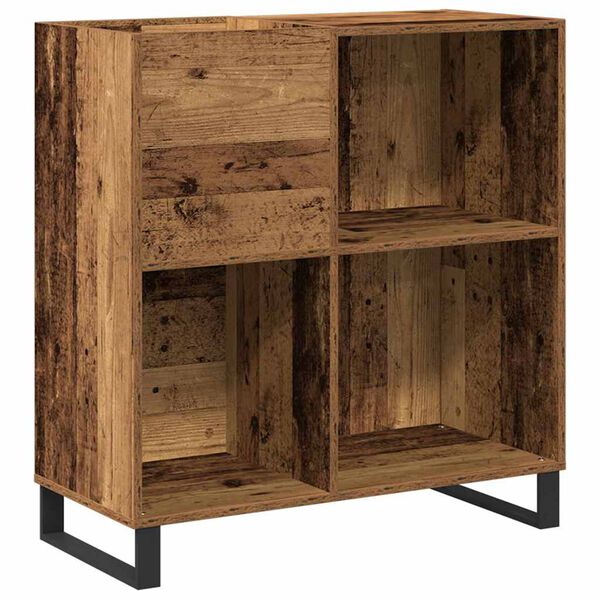 vidaXL Mueble para discos de vinilo Madera vieja 85 x 38 x 89 cm