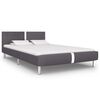 vidaXL Estructura de cama sin colch&oacute;n cuero sint&eacute;tico gris 140x200 cm