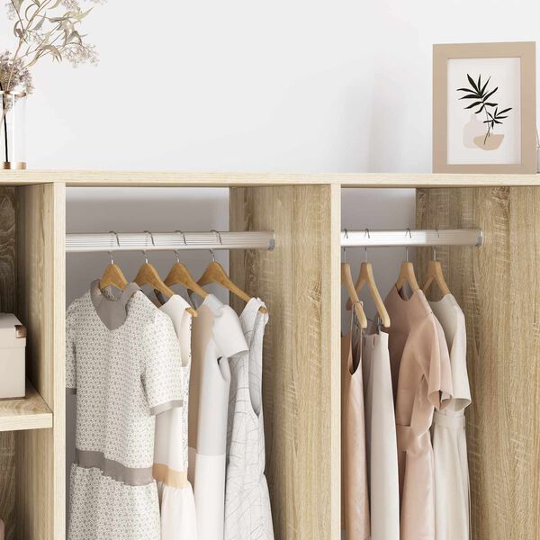 vidaXL Varilla para Armario 12 pcs Plateado 764 x 15 x 29 mm