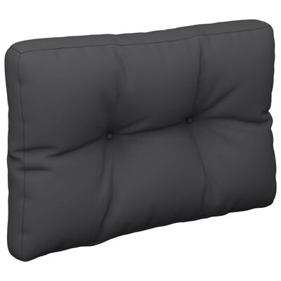 vidaXL Cojín para sofá de palets de tela negro 60x40x12 cm
