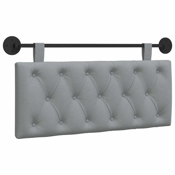 vidaXL Cabecera Colgante Gris Claro 110 x 55 x 7 cm tela