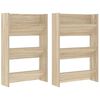 vidaXL Zapateros de pared 2 uds contrachapada roble Sonoma 60x18x90 cm