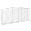 vidaXL Cesta gaviones forma arco hierro galvanizado 400x50x160/180 cm