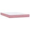 vidaXL Cama box spring con colch&oacute;n terciopelo rosa 160x220 cm