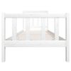 vidaXL Estructura de cama individual de madera maciza blanco 90x190 cm