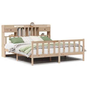 vidaXL Cama con estanter&iacute;a sin colch&oacute;n madera maciza de pino 180x200cm