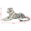 vidaXL Tigre de peluche blanco XXL