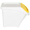 vidaXL Cubos de basura apilables con tapa 3 uds PP blanco 78 L