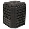 vidaXL Compostador de jard&iacute;n Negro 71 x 71 x 81,5 cm 100% PP