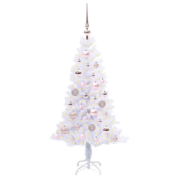 vidaXL Árbol de Navidad artificial con 150 LED 120 cm PVC y Acero