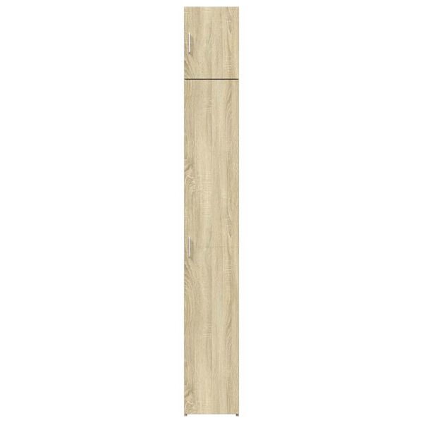 vidaXL Armario estrecho madera ingenier&iacute;a roble Sonoma 30x42,5x225 cm