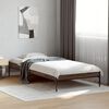 vidaXL Estructura cama madera ingenier&iacute;a metal marr&oacute;n roble 90x190 cm