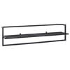 vidaXL Toallero de hierro negro 95x25x22 cm