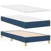 vidaXL Cama Box Spring LED con tiras LED Azul 90 x 190 cm tela