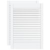 vidaXL Puerta de armario lamas 2 uds madera pino blanco 69x49,4 cm