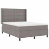 vidaXL Cama tipo Box Spring con colch&oacute;n Taup&eacute; 200 x 140 cm tela