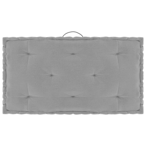 vidaXL Cojines para palets de suelo 6 unidades algod&oacute;n gris