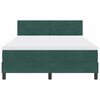 vidaXL Cama Box Spring LED Verde oscuro 140 x 190 cm Terciopelo