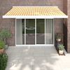 vidaXL Toldo retr&aacute;ctil aluminio y tela amarillo y blanco 3,5x2,5 m