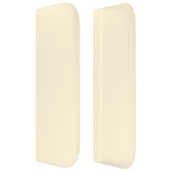 vidaXL Cabecero de cuero sint&eacute;tico color crema 183x16x78/88 cm