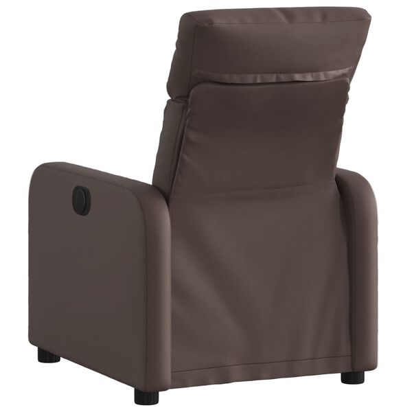 vidaXL Sill&oacute;n reclinable de cuero sint&eacute;tico marr&oacute;n