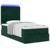 vidaXL Estructura cama otomana colchones terciopelo verde oscuro