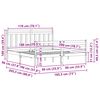 vidaXL Estructura de cama con cabecera Marr&oacute;n cera 180 x 200 cm