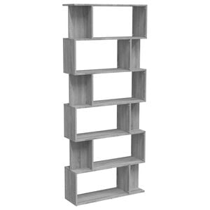 vidaXL Estanter&iacute;a/Biombo madera contrachapada gris Sonoma 80x24x192 cm